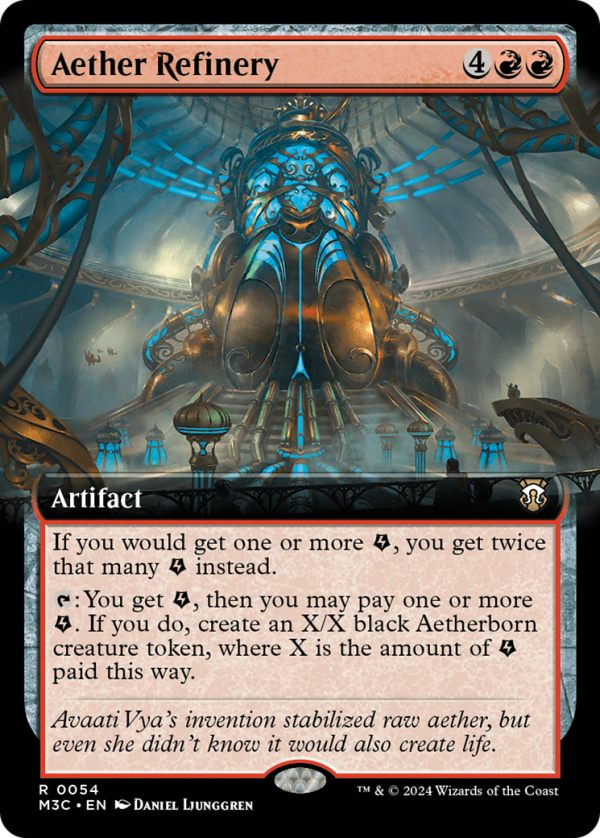 Aether Refinery (Extended Art) (Ripple Foil) [Modern Horizons 3 Commander] For Cheap