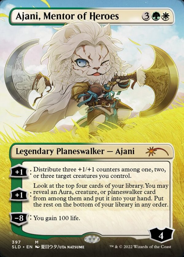 Ajani, Mentor of Heroes (Borderless) [Secret Lair Drop Series] Online Sale