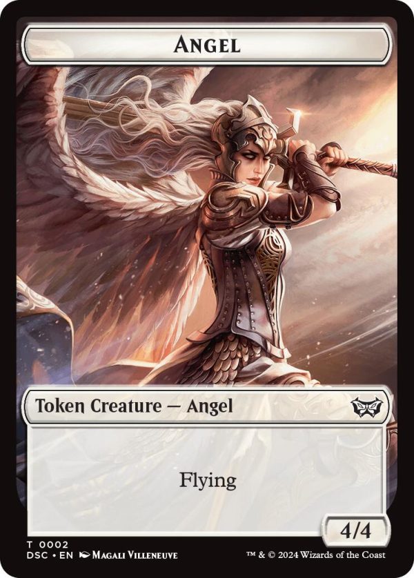 Angel    Glimmer Double-Sided Token [Duskmourn: House of Horror Commander Tokens] For Cheap