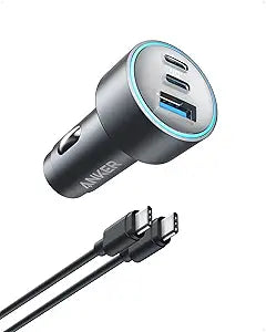 Anker car charger (67w,3-port) with usb-c cable Hot on Sale